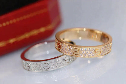 [Amore Jewels]LOVE RING 3.6MM DIAMOND PAVED