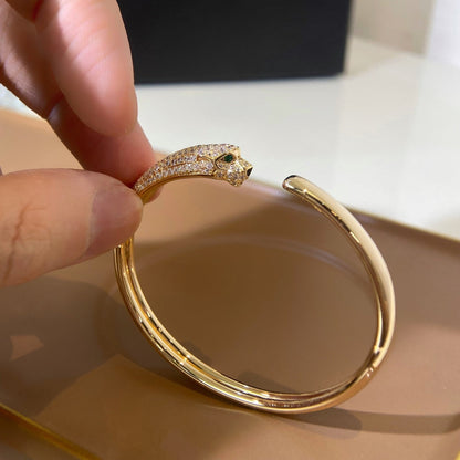 [Amore Jewels]PANTHERE GOLD DIAMOND OPEN BRACELET