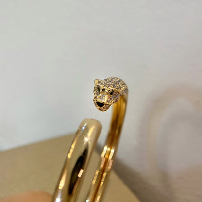 [Amore Jewels]PANTHERE GOLD DIAMOND OPEN BRACELET