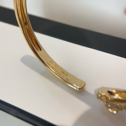 [Amore Jewels]PANTHERE GOLD DIAMOND OPEN BRACELET