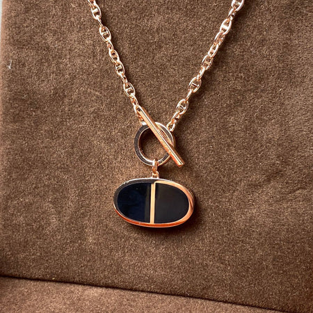 [Amore Jewels]CHAINE VERSO BLACK CERAMIC NECKLACE