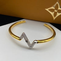 [Amore Jewels]VOLTE UPSITE DOWN DIAMOND GOLD OPEN BRACELET