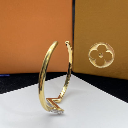 [Amore Jewels]VOLTE UPSITE DOWN DIAMOND GOLD OPEN BRACELET