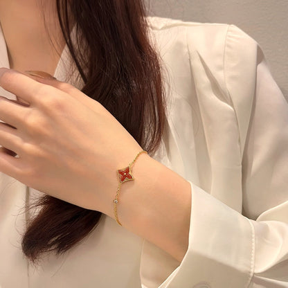 [Amore Jewels]COLOR STAR CARNELIAN PINK GOLD DIAMOND BRACELET