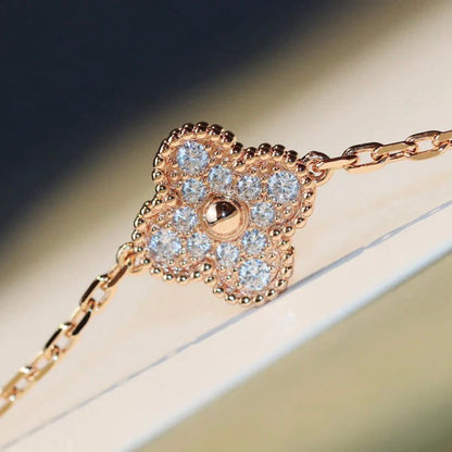 [Amore Jewels]CLOVER 20 MOTIFS MALACHITE DIAMOND NECKLACE