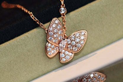 [Amore Jewels]BUTTERFLY DIAMOND NECKLACE