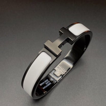 [Amore Jewels]H BRACELET 12MM BLACK WHITE CERAMIC