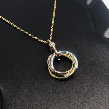 [Amore Jewels]TRINITY  NECKLACE 1 DIAMOND
