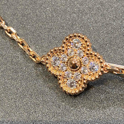 [Amore Jewels] CLOVER 5 MOTIF FULL DIAMOND BRACELET COLLECTION