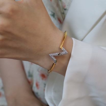 [Amore Jewels]VOLTE UPSITE DOWN GOLD DIAMOND BRACELET