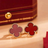 [Amore Jewels]CLOVER MEDIUM 1 MOTIFS CARNELIAN  EARRINGS