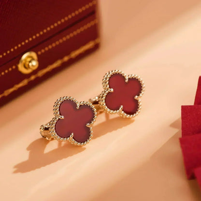 [Amore Jewels]CLOVER MEDIUM 1 MOTIFS CARNELIAN  EARRINGS