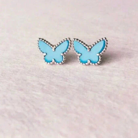 [Amore Jewels]BUTTERFLY TURQUOISE EARRINGS SILVER