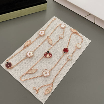 [Amore Jewels]LUCKY SPRING 15 MOTIFS ROSE GOLD NECKLACE