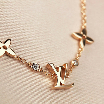 [Amore Jewels]STAR AND SUN 7 MOTIFS GOLD BRACELET