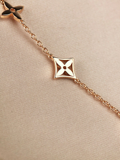 [Amore Jewels]STAR AND SUN 7 MOTIFS GOLD BRACELET