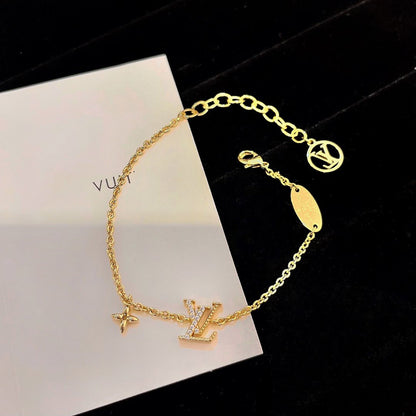 [Amore Jewels]LOGO STAR MOTIF GOLD BRACELET