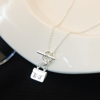 [Amore Jewels]POP H PEDANT SILVER NECKLACE