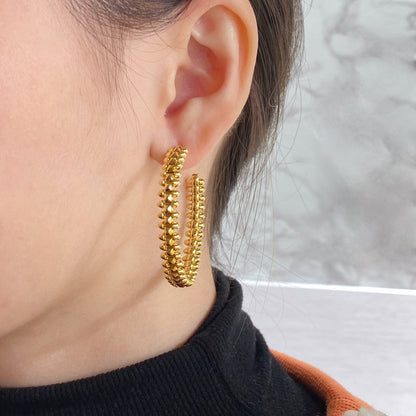 [Amore Jewels]CLASH HOOP LARGE EARRINGS