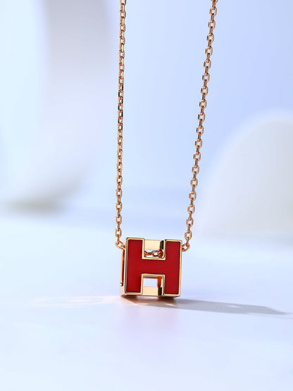[Amore Jewels]H CAGE PINK GOLD NECKLACE