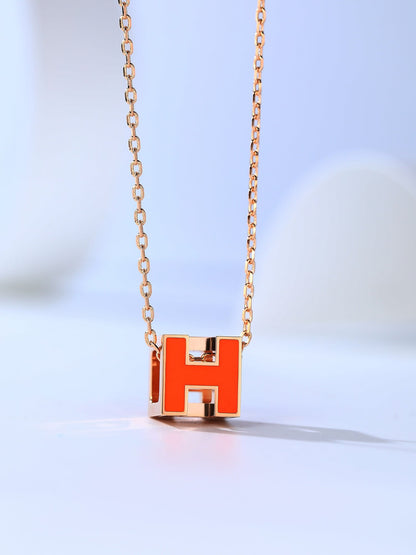 [Amore Jewels]H CAGE PINK GOLD NECKLACE