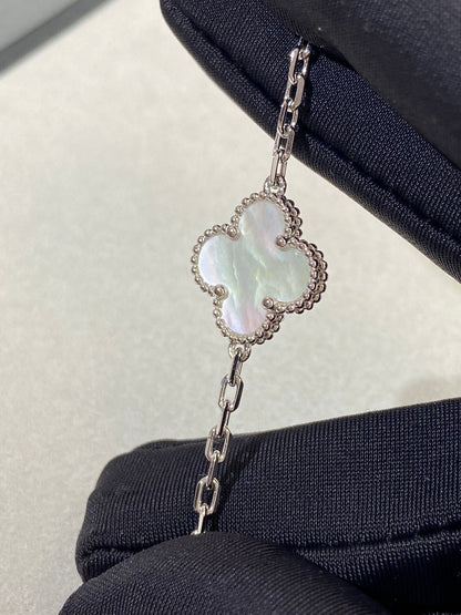 [Amore Jewels]CLOVER WHITE PEARL MOP 5 MOTIF BRACELET COLLECTION