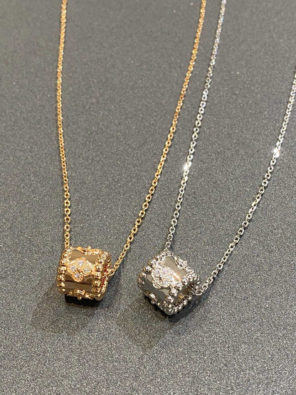 [Amore Jewels]PERLEE PEDANT SIVLER DIAMOND NECKLACE