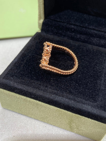 [Amore Jewels]CLOVER RIVERSIBLE ROSE GOLD RING