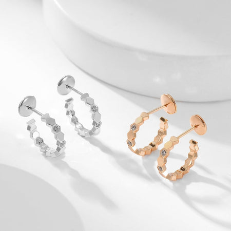 [Amore Jewels]BEE LOVE DIAMOND HOOP EARRINGS