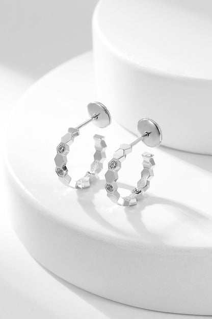 [Amore Jewels]BEE LOVE DIAMOND HOOP EARRINGS