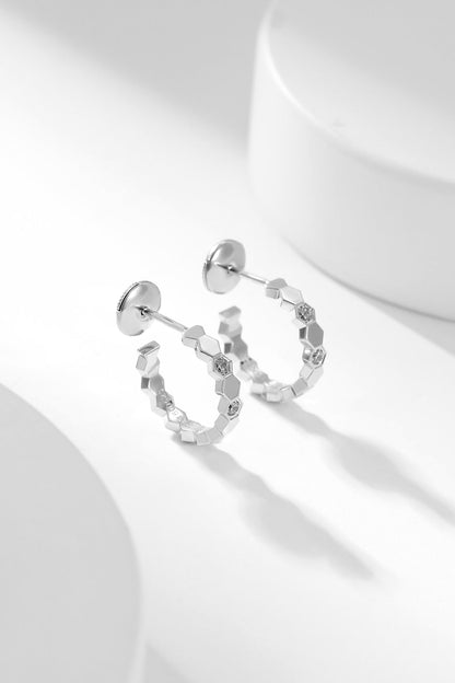 [Amore Jewels]BEE LOVE DIAMOND HOOP EARRINGS