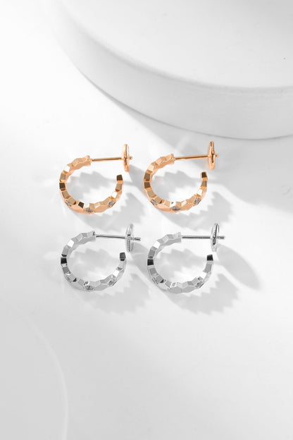 [Amore Jewels]BEE LOVE DIAMOND HOOP EARRINGS