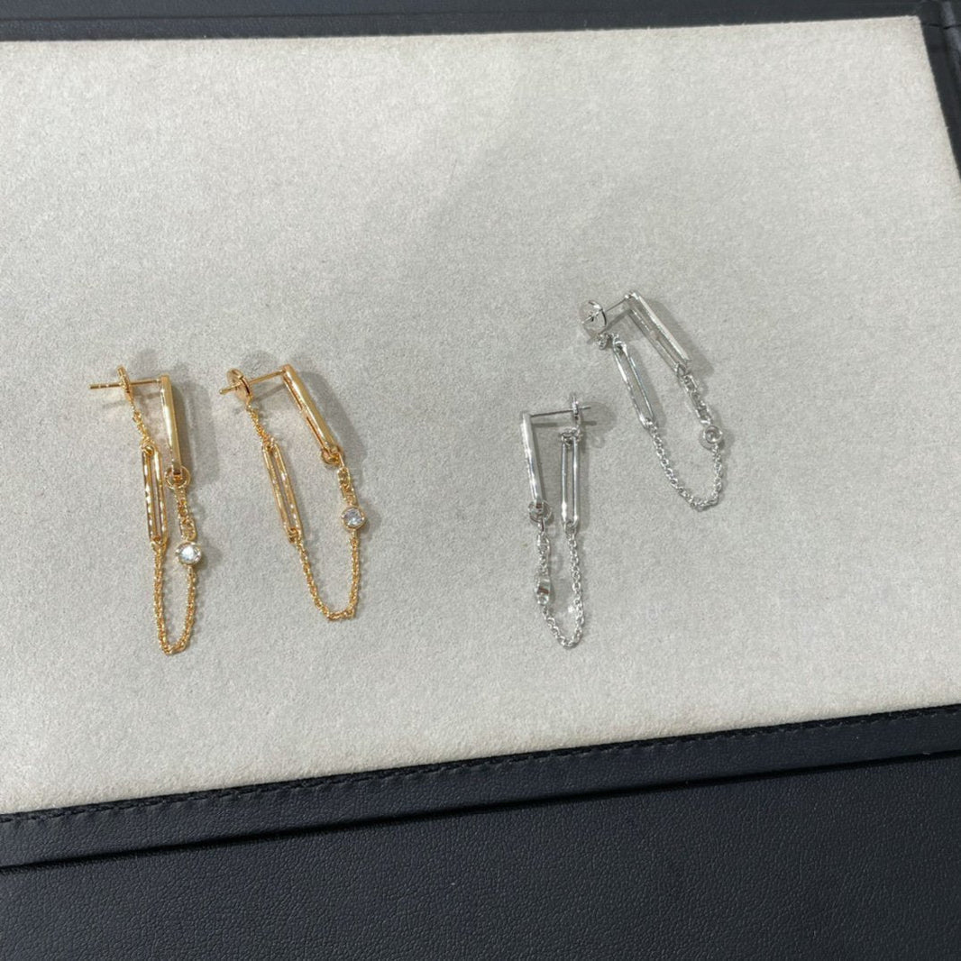 [Amore Jewels]CHAINE CHAOS DIAMOND DROP EARRINGS