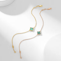 [Amore Jewels]CLOVER BRACELET MALACHITE 1 MOTIF