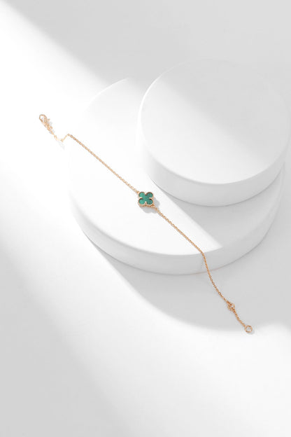 [Amore Jewels]CLOVER BRACELET MALACHITE 1 MOTIF