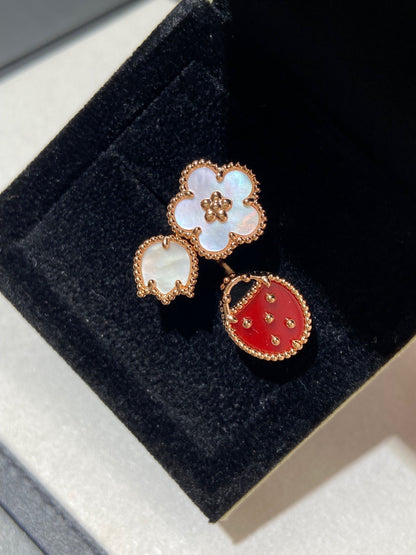 [Amore Jewels]LUCKY 3 MOTIF ROSE GOLD RING