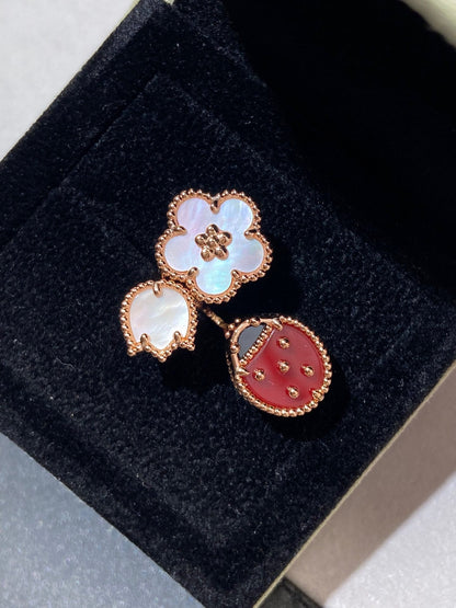 [Amore Jewels]LUCKY 3 MOTIF ROSE GOLD RING