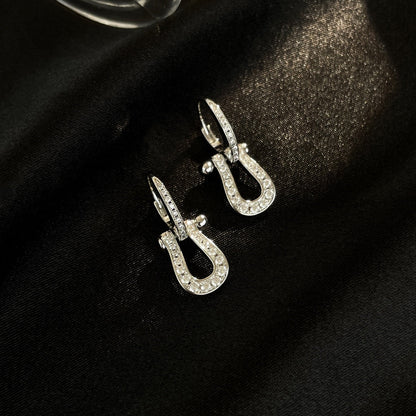 [Amore Jewels]FORCE 10 FULL DIAMOND DROP EARRINGS MEDIUM MODEL