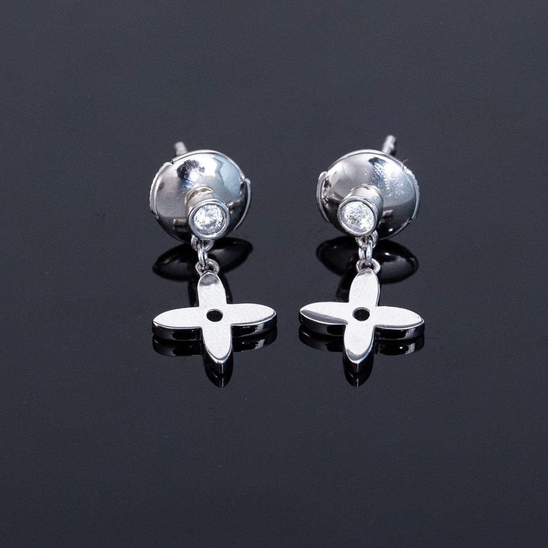 [Amore Jewels]VIDYLLE SILVER DIAMOND MINI DROP EARRINGS