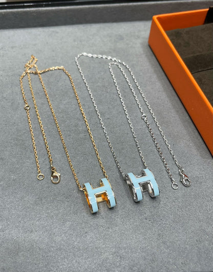 [Amore Jewels]POP H SKY BLUE NECKLACE