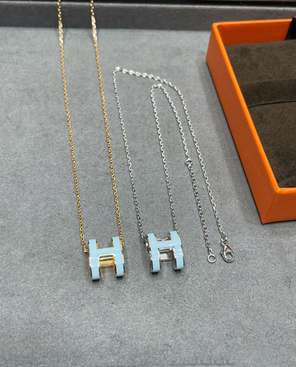[Amore Jewels]POP H SKY BLUE NECKLACE
