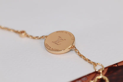 [Amore Jewels]STAR AND SUN 4 MOTIF PINK GOLD MALACHITE BRACELET