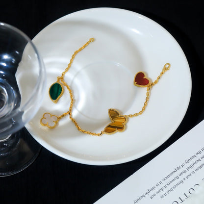 [Amore Jewels]LUCKY SPRING 5 MOTIF GOLD BRACELET