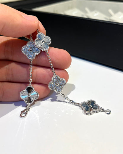 [Amore Jewels] CLOVER 5 MOTIF LASER BRACELET COLLECTION