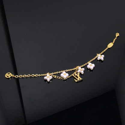 [Amore Jewels]LOGO 6 MOTIF STAR AND SUN GOLD BRACELET
