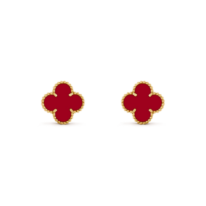 [Amore Jewels]CLOVER MEDIUM 1 MOTIFS CARNELIAN  EARRINGS