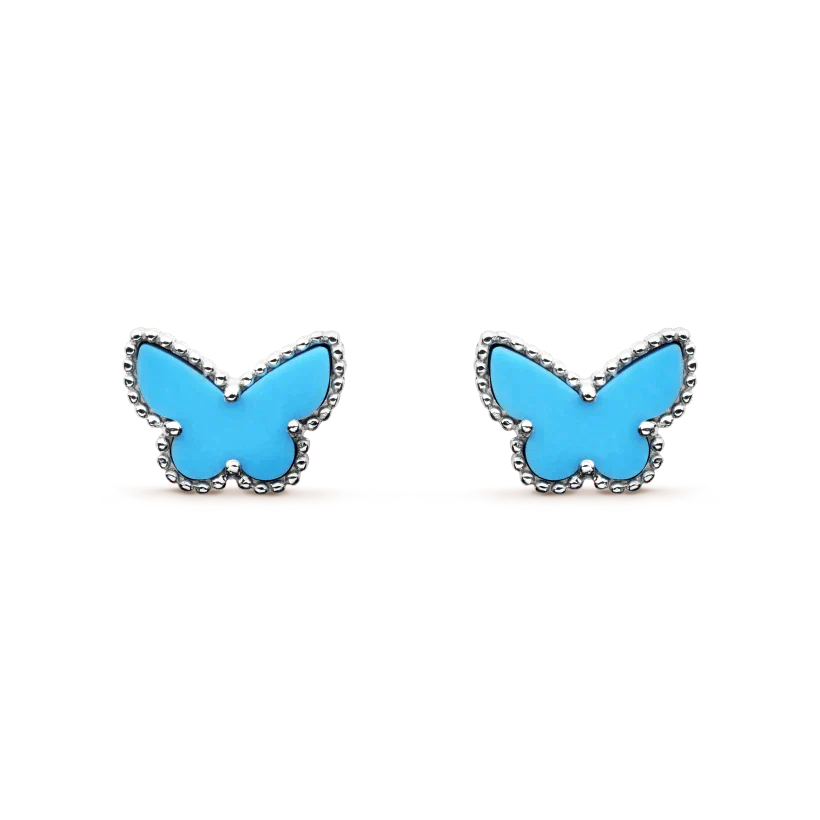 [Amore Jewels]BUTTERFLY TURQUOISE EARRINGS SILVER