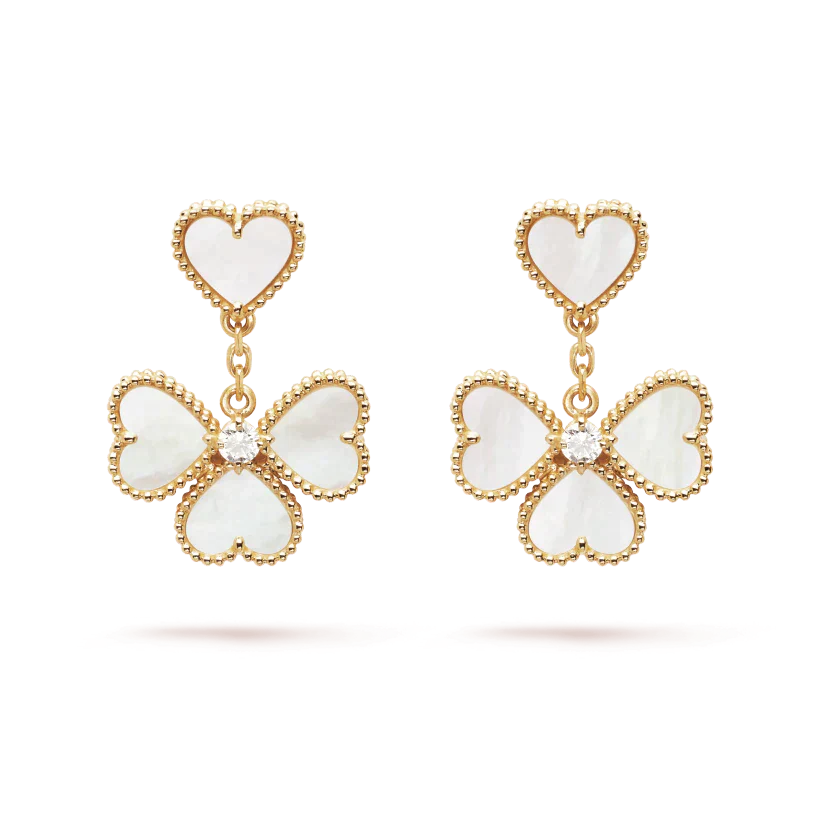 [Amore Jewels]CLOVER SWEET WHITE MOP EARRINGS