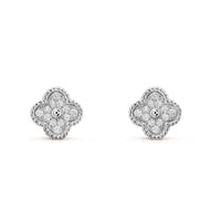 [Amore Jewels]CLOVER MINI DIAMOND STUD EARRINGS