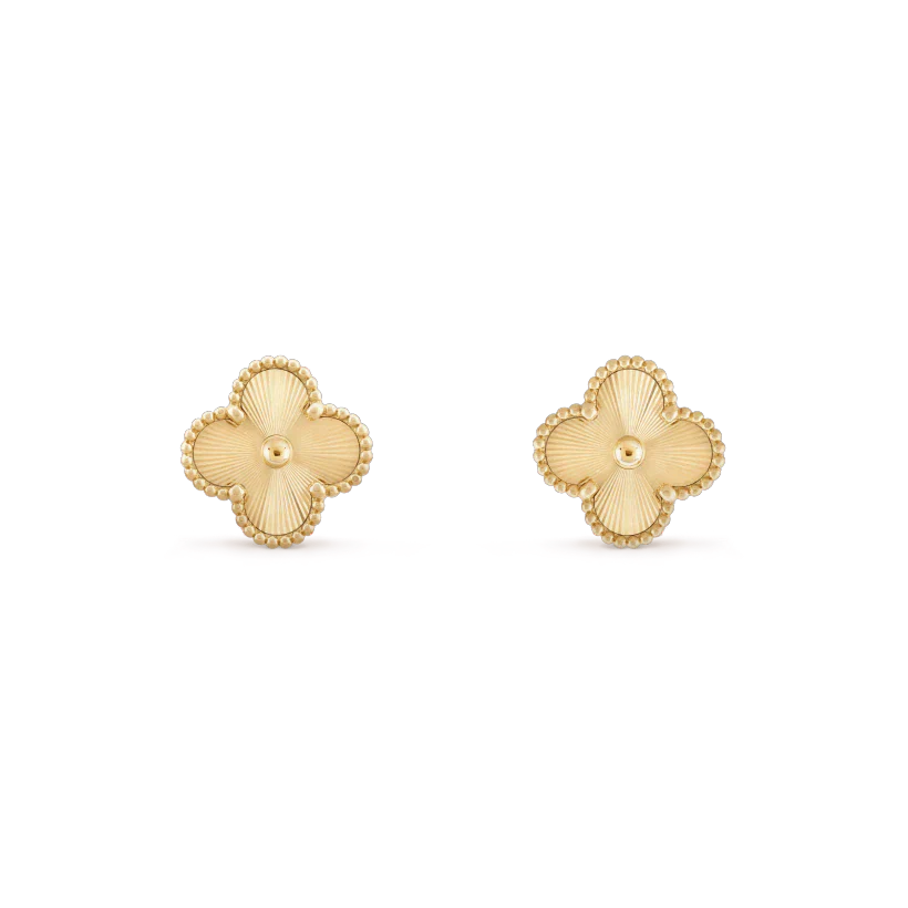 [Amore Jewels]CLOVER MINI 9.5MM LASER EARRINGS